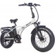 Narrak 48V 500W 13AH 20"x4.0 Fat Tire Step-Over Folding Electric Bicycle (Color: White)