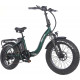 Narrak 48V 500W 13AH 20"x4.0 Fat Tire Step-Thru Folding Electric Bicycle (Color: Green)
