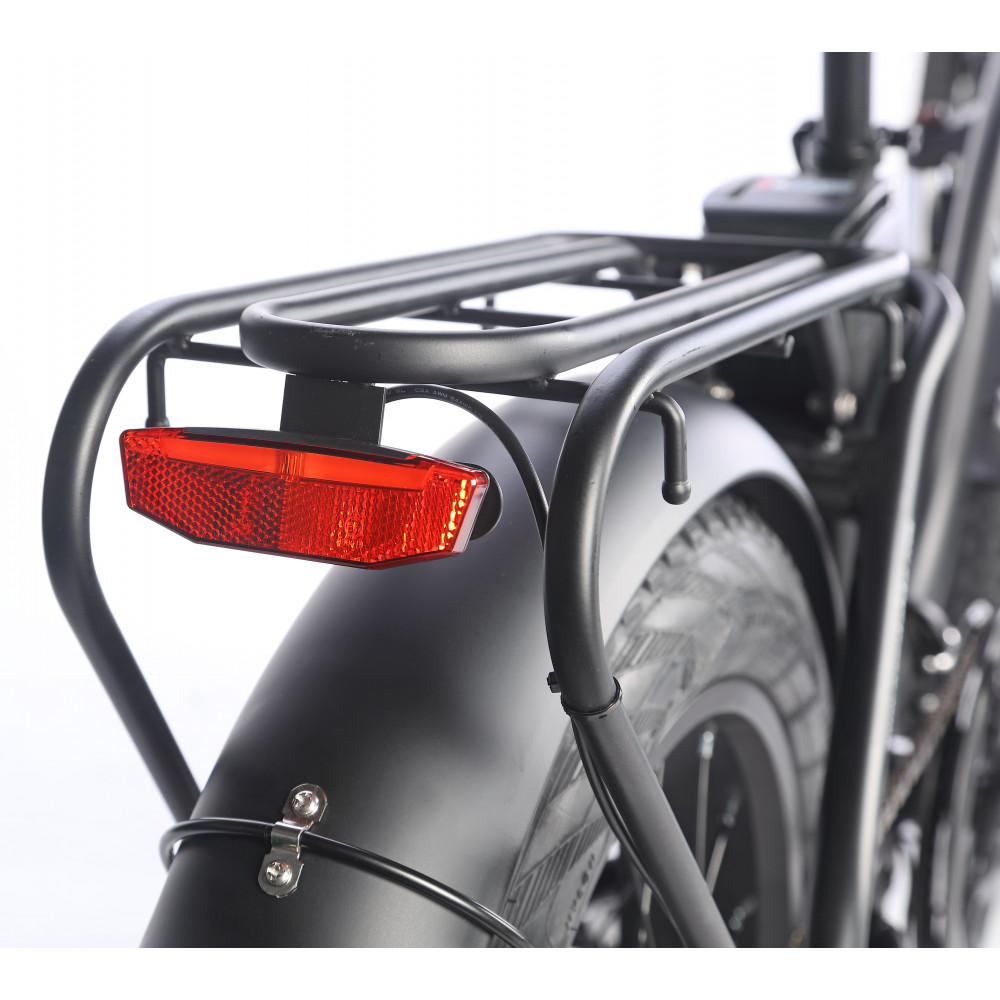 Narrak 48V 500W 13AH 20"x4.0 Fat Tire Step-Thru Folding Electric Bicycle (Color: Black)