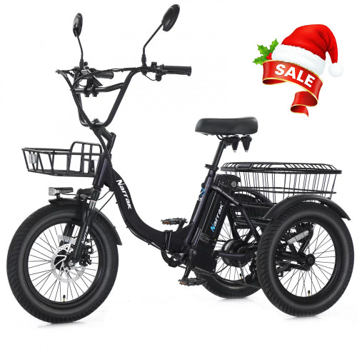 Narrak 350W Step-Thru Folding Electric Trike (Black)