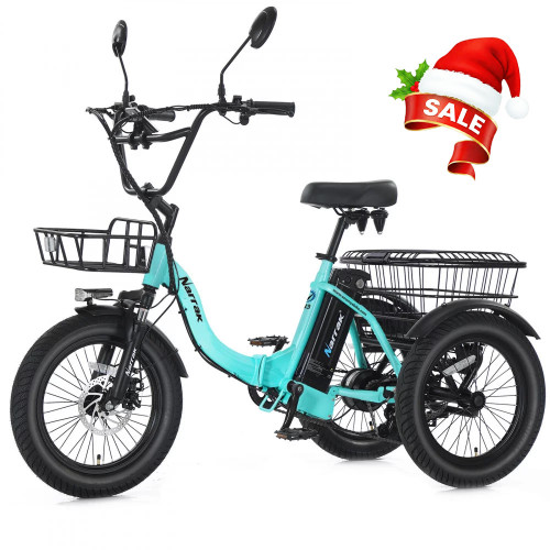 Narrak 350W Step-Thru Folding Electric Trike (Green)