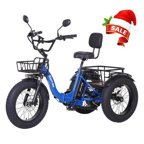 Narrak Folding Electric Tricycle (Color: Blue)