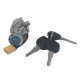 Narrak Electric Bicycle Key Switch Battery Lock Silver Fish Type On Off Key Switch for E-Bike Casing Lock Three Keys Included