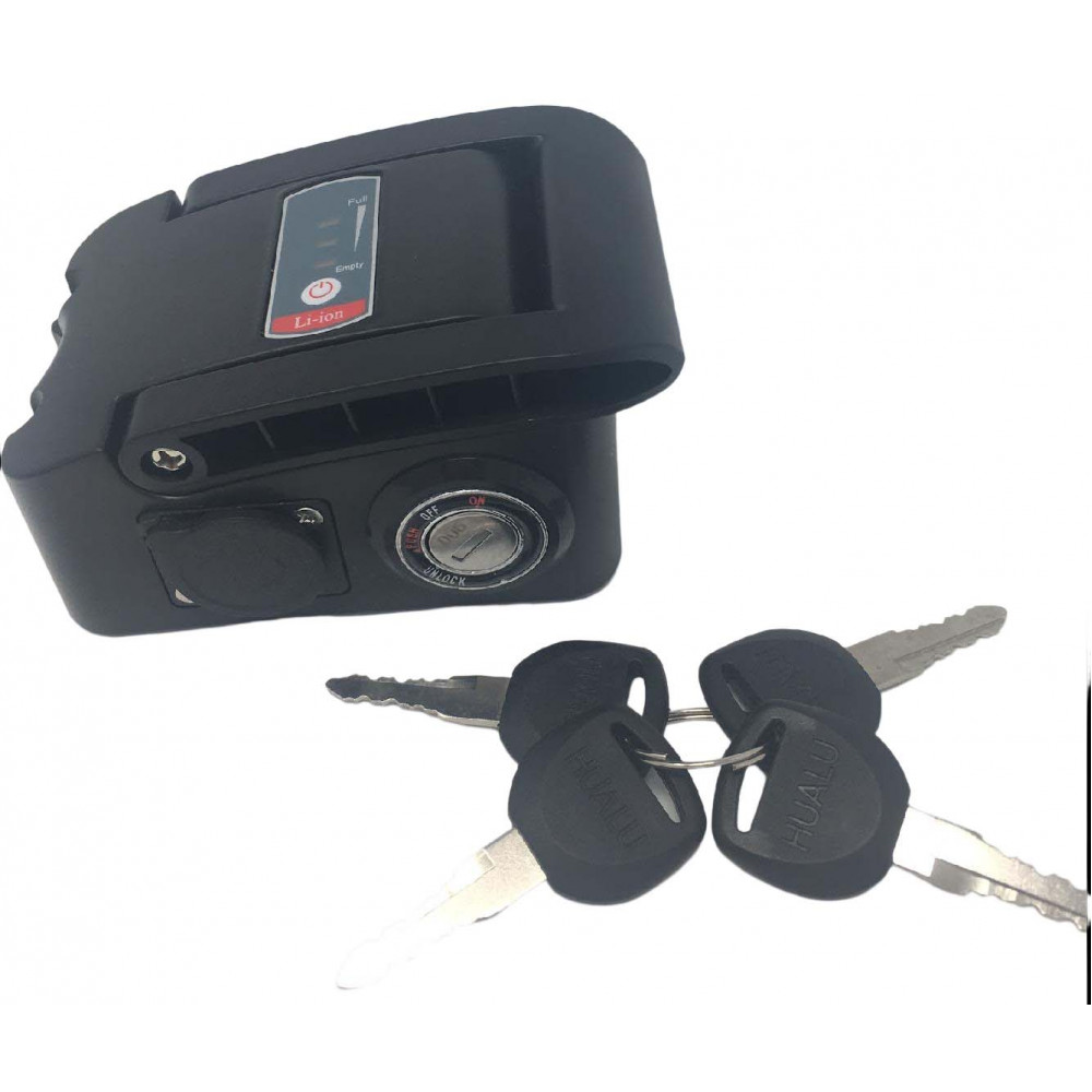 Narrak Electric Bicycle Battery Top Cover with Lock Key Switch and Charge Port for Folding EBike Four Keys Included