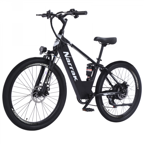Narrak 48V 750W 13AH 26" Step-Over Mountain Electric Bicycle (Color: Black)
