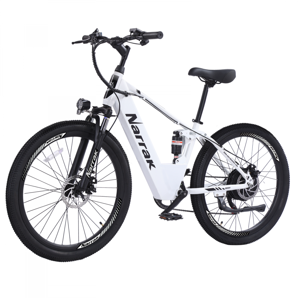 Narrak 48V 750W 13AH 26" Step-Over Mountain Electric Bicycle (Color: White)	
