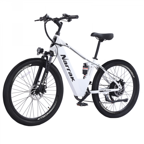 Narrak 48V 750W 13AH 26" Step-Over Mountain Electric Bicycle (Color: White)	