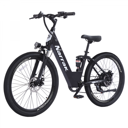 Narrak 48V 750W 13AH 26" Step-Thru Mountain Electric Bicycle (Color: Black) 