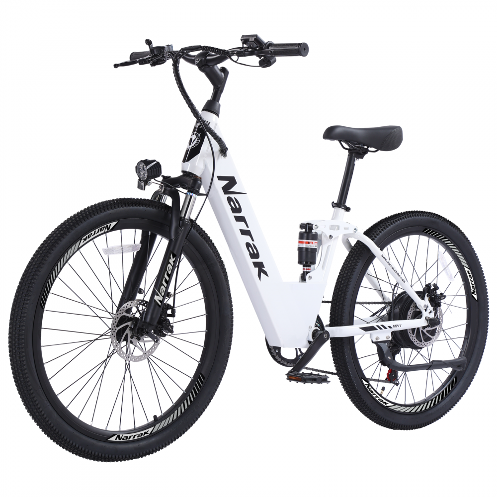 Narrak 48V 750W 13AH 26" Step-Thru Mountain Electric Bicycle (Color: White)	