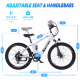 Narrak 48V 750W 13AH 26" Step-Over Mountain Electric Bicycle (Color: White)	