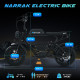 Narrak Electric Bike for Adults,1100W Peak Motor 16"x 4.0 Fat Tires 28MPH E-Bike, 48V Removable Battery Dirt Bike, Dual Suspension & Brakes Motorcycle, 7-Speed