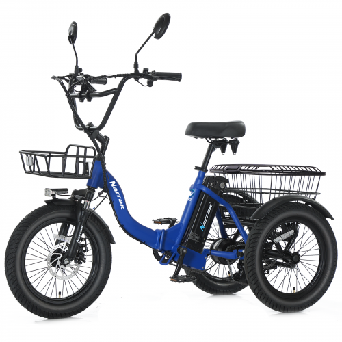 Narrak 350W Step-Thru Folding Electric Trike (Blue)