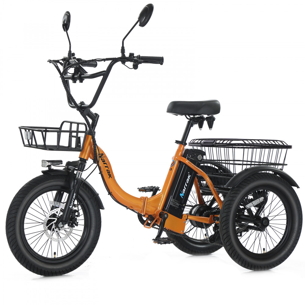 Narrak 350W Step-Thru Folding Electric Trike (Orange) Narrak 350W Step-Thru Folding Electric Trike (Orange)