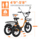 Narrak 350W Step-Thru Folding Electric Trike (Orange)