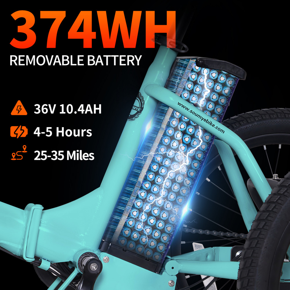 Narrak 350W Step-Thru Folding Electric Trike (Green)