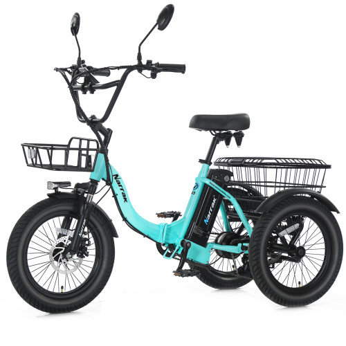 Narrak 350W Step-Thru Folding Electric Trike (Green) Narrak 350W Step-Thru Folding Electric Trike (Green)