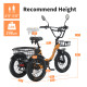 Narrak 350W Step-Thru Folding Electric Trike (Orange)