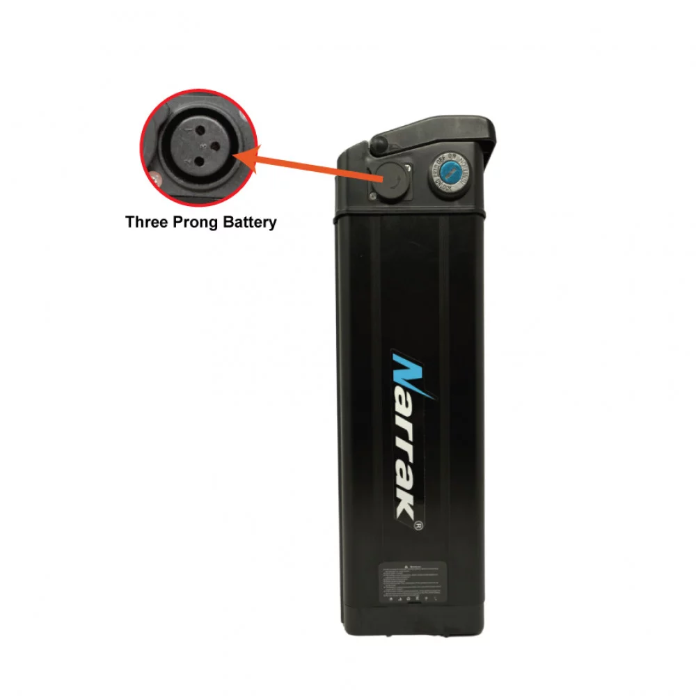48V 13Ah Lithium E-Bike Battery - 30A BMS, Aluminum Case, Waterproof IP65, With Charger & Keys