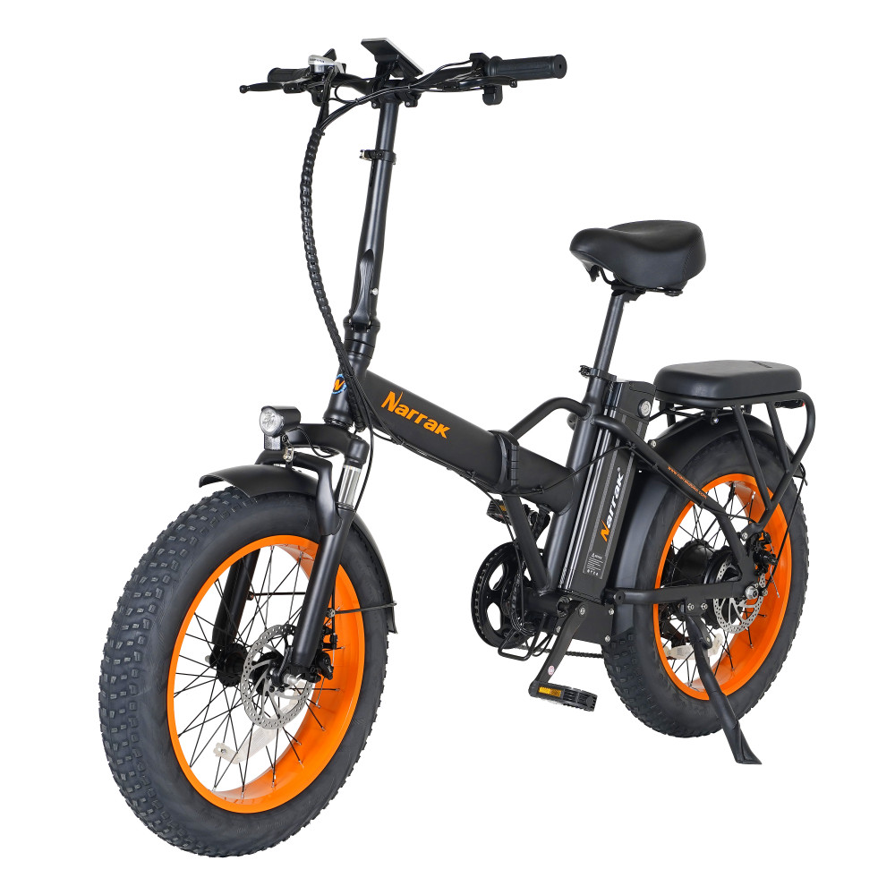 Narrak 48V 750W 13AH 20"x4.0 Fat Tire Step-Over Folding Electric Bicycle (Color: Orange)