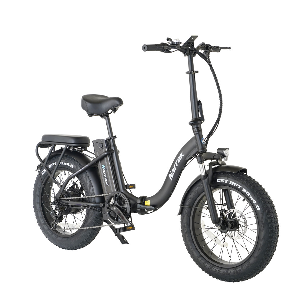 Narrak 48V 750W 13AH 20"x4.0 Fat Tire Step-Thru Folding Electric Bicycle (Color: Black)