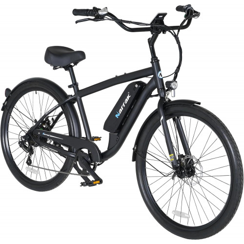 Narrak 36V 350W 10.4AH 27"x1.95 - Iconic Step Over Beach Cruiser Electric Bicycle (Color: Black) Narrak 36V 350W 10.4AH 27"x1.95 - Iconic Step Over Beach Cruiser Electric Bicycle (Color: Black)