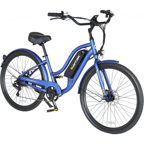 Narrak 36V 350W 10.4AH 27"x1.95 - Iconic Step Through Beach Cruiser Electric Bicycle (Color: Blue) Narrak 36V 350W 10.4AH 27"x1.95 - Iconic Step Through Beach Cruiser Electric Bicycle (Color: Blue)
