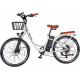 Narrak 36V 350W 10AH 26"x1.75 Step-Thru City Electric Bicycle (Color: White)