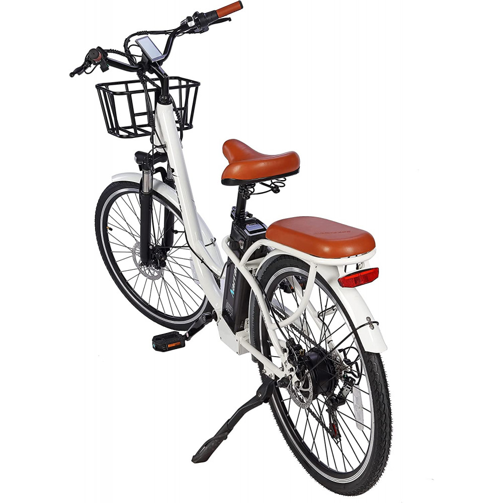 Narrak 36V 350W 10AH 26"x1.75 Step-Thru City Electric Bicycle (Color: White)