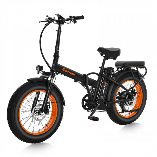 Narrak 48V 750W 13AH 20"x4.0 Fat Tire Step-Over Folding Electric Bicycle (Color: Orange) Narrak 48V 750W 13AH 20"x4.0 Fat Tire Step-Over Folding Electric Bicycle (Color: Orange)