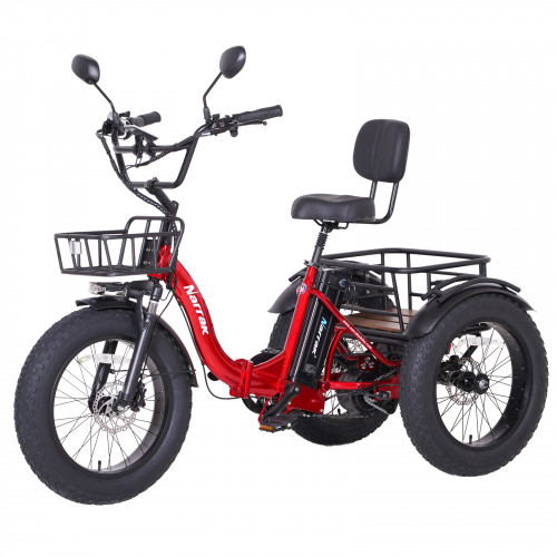 Narrak Folding Electric Tricycle (Color: Red) Narrak Folding Electric Tricycle (Color: Red)