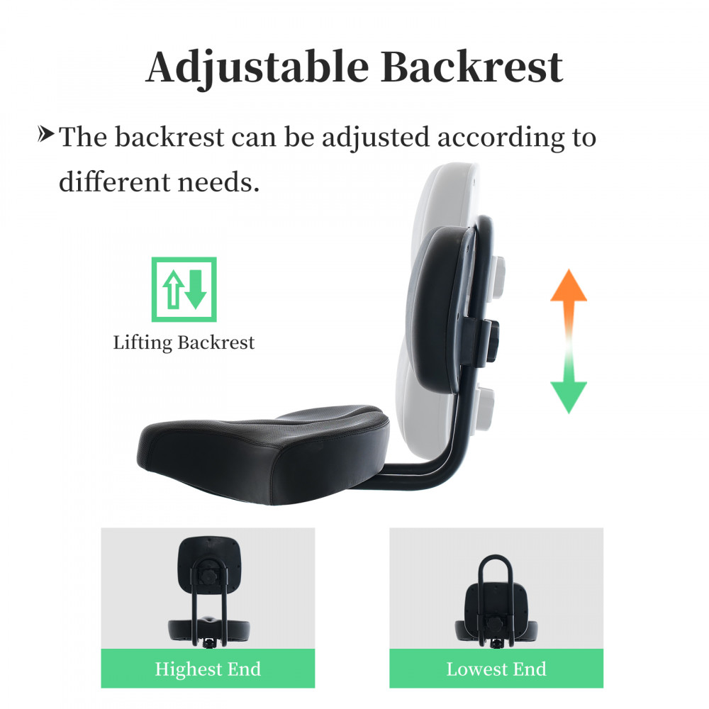 Bike Seat with Backrest for S180, S186, S127 Bike Seat with Backrest for S180, S186, S127