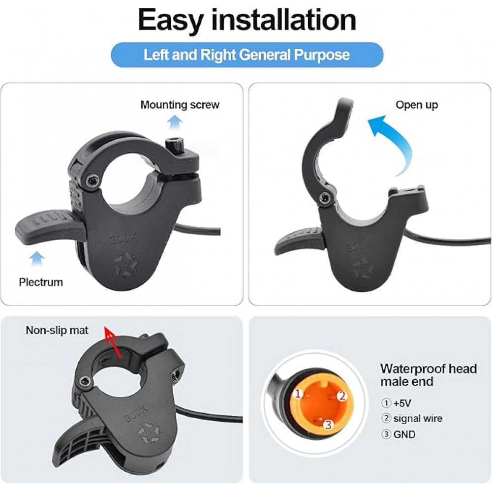 Universal Electric Bike Water Proof Thumb Throttle