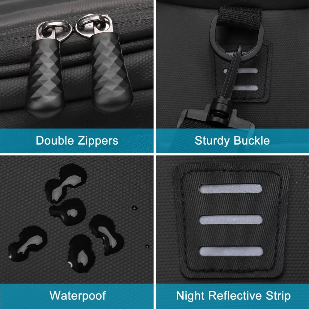 19L Large Capacity Cycling Bike Bags MTB Bike Rear Rack Bag Waterproof Road Bicycle Pannier Rear