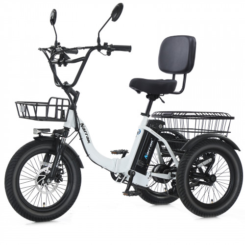 Narrak 500W Step-Thru Folding Electric Trike (White)